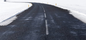 Icy roads are often more slippery