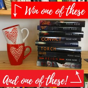 Win a heart mug and a signed paperback by Roxie Noir!